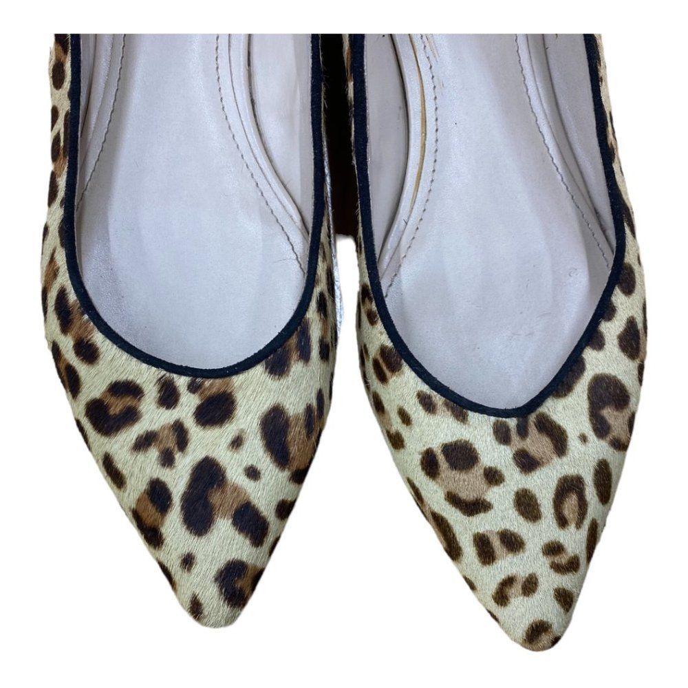 Marc Fisher Alany Calf Hair Leopard Print Pointed Toe Flats size 8M - Picture 9 of 11